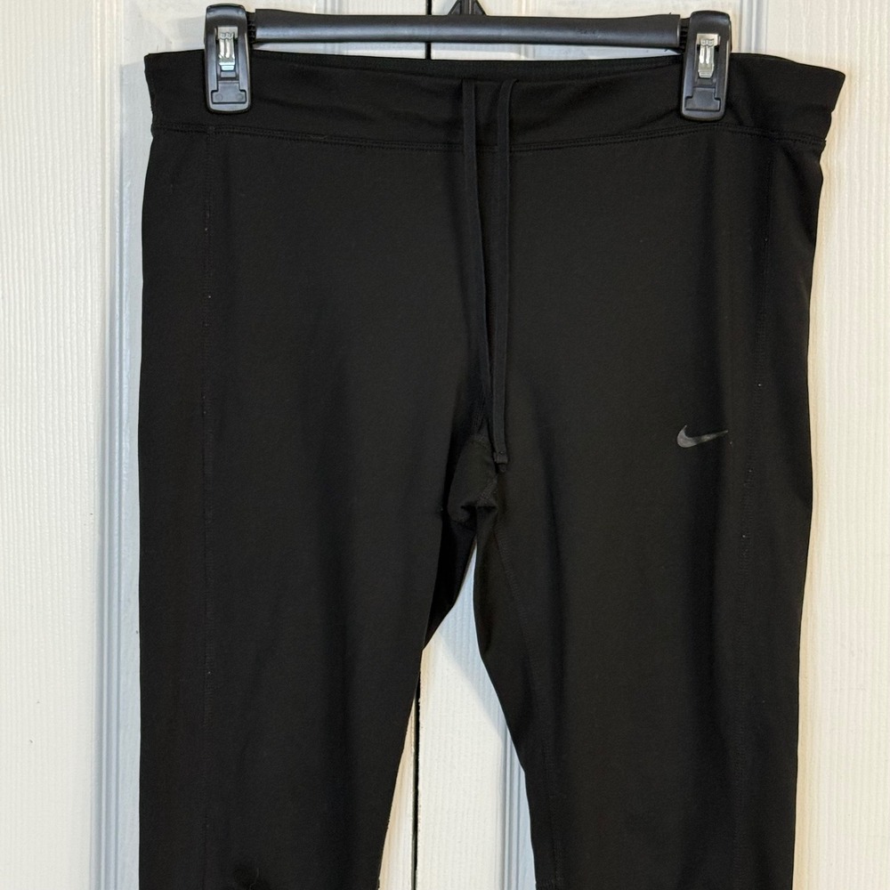 Nike Dri-FIT Running Tights Cropped Athletic Leggings Black Women's L